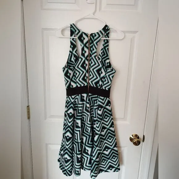 MILLY retro 50s-style fit flare dress abstract S 4 6 - Picture 7 of 9